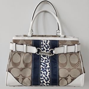 Coach Hamptons Signature Leather Leapord Handbag, no. J0851-F13072